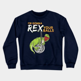 Cute Humor Funny T Rex Wrecking Ball Dinosaurs Pun Animal Gift for Kids Crewneck Sweatshirt